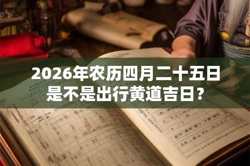 2026年农历四月二十五日是不是出行黄道吉日？