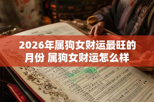 2026年属狗女财运最旺的月份 属狗女财运怎么样