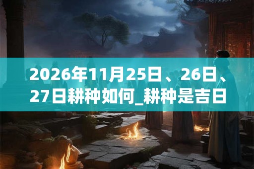 2026年11月25日、26日、27日耕种如何_耕种是吉日吗