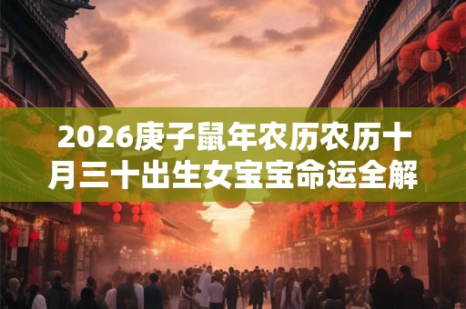 2026庚子鼠年农历农历十月三十出生女宝宝命运全解 2026庚子鼠年农历农历十月三十出生女宝宝命运全解