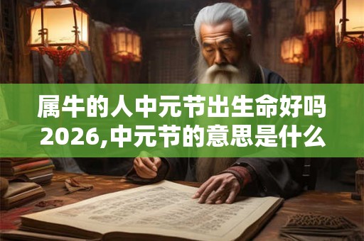 属牛的人中元节出生命好吗2026,中元节的意思是什么？
