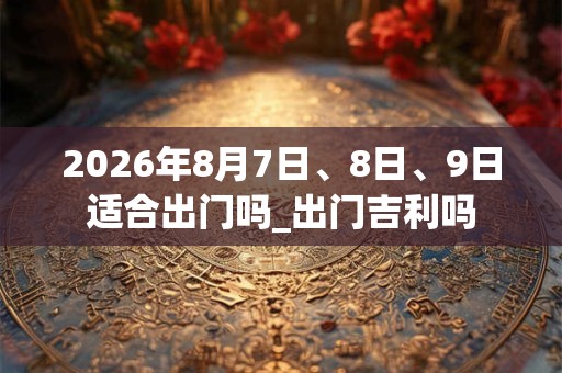 2026年8月7日、8日、9日适合出门吗_出门吉利吗