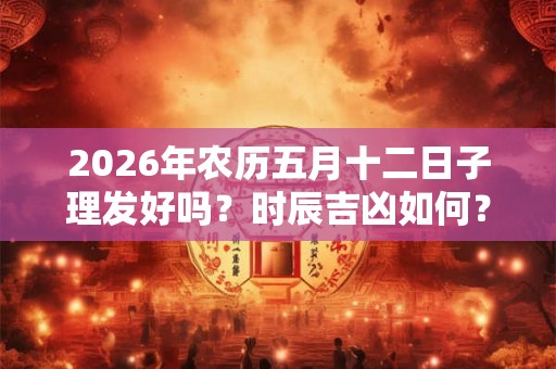 2026年农历五月十二日子理发好吗？时辰吉凶如何？