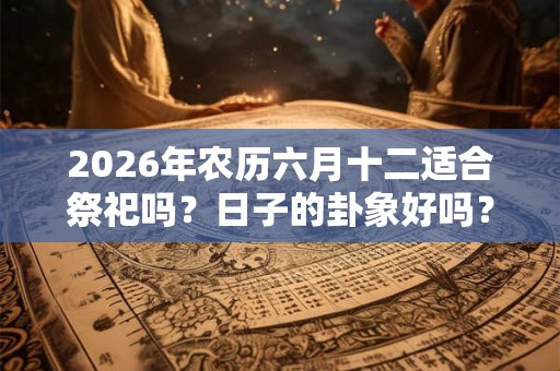 2026年农历六月十二适合祭祀吗？日子的卦象好吗？