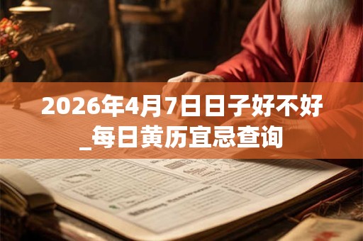 2026年4月7日日子好不好_每日黄历宜忌查询