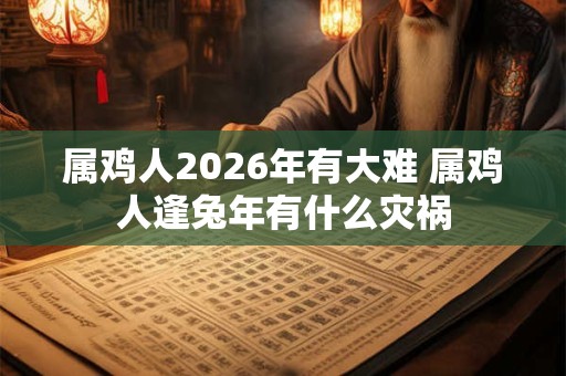 属鸡人2026年有大难 属鸡人逢兔年有什么灾祸