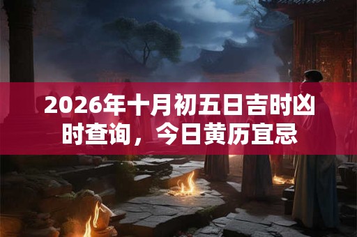 2026年十月初五日吉时凶时查询，今日黄历宜忌