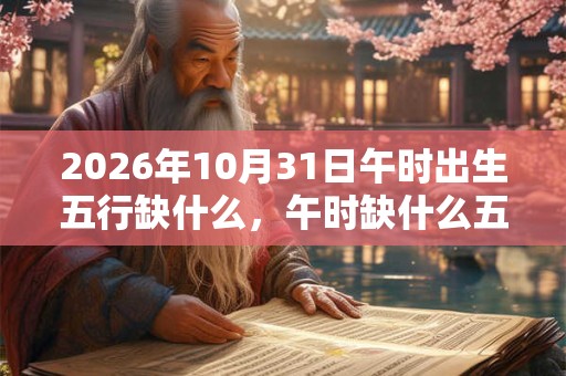 2026年10月31日午时出生五行缺什么，午时缺什么五行