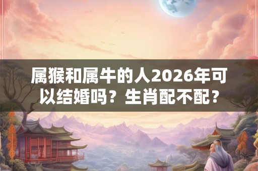 属猴和属牛的人2026年可以结婚吗？生肖配不配？