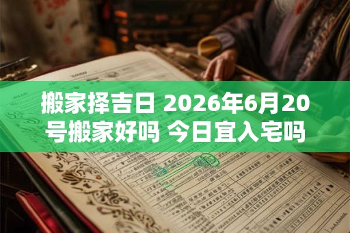 搬家择吉日 2026年6月20号搬家好吗 今日宜入宅吗