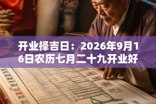 开业择吉日：2026年9月16日农历七月二十九开业好不好