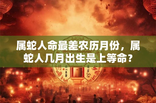 属蛇人命最差农历月份，属蛇人几月出生是上等命？