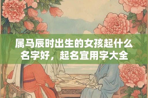 属马辰时出生的女孩起什么名字好,起名宜用字大全 属马辰时出生的女孩起什么名字好,起名宜用字大全