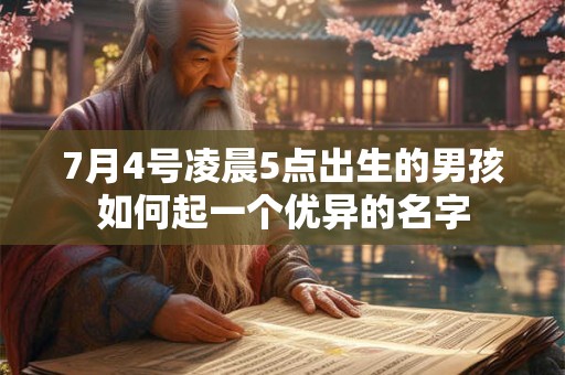 7月4号凌晨5点出生的男孩如何起一个优异的名字 7月4号凌晨5点出生的男孩如何起一个优异的名字