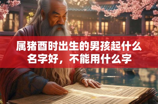 属猪酉时出生的男孩起什么名字好，不能用什么字