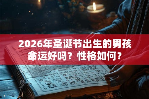 2026年圣诞节出生的男孩命运好吗？性格如何？