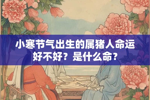 小寒节气出生的属猪人命运好不好？是什么命？