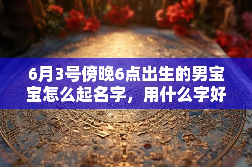 6月3号傍晚6点出生的男宝宝怎么起名字，用什么字好
