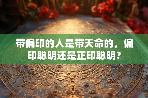 带偏印的人是带天命的，偏印聪明还是正印聪明？