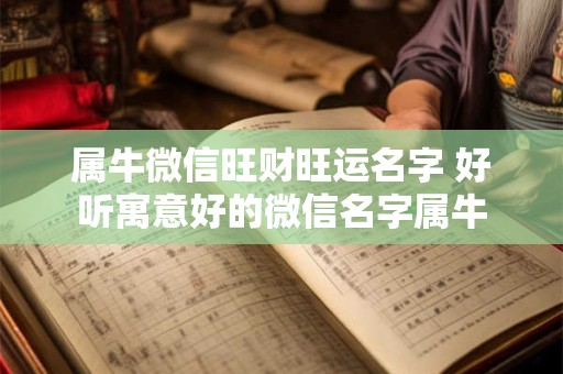 属牛微信旺财旺运名字 好听寓意好的微信名字属牛
