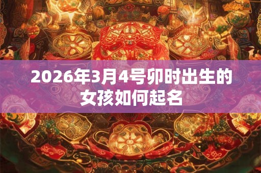 2026年3月4号卯时出生的女孩如何起名