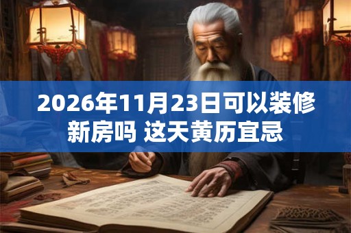 2026年11月23日可以装修新房吗 这天黄历宜忌