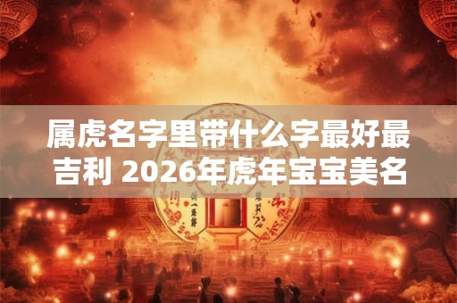 属虎名字里带什么字最好最吉利 2026年虎年宝宝美名示例