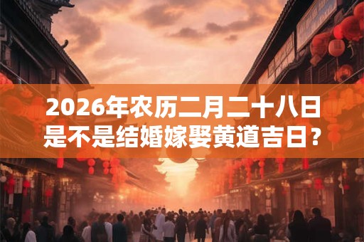 2026年农历二月二十八日是不是结婚嫁娶黄道吉日？