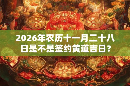 2026年农历十一月二十八日是不是签约黄道吉日？