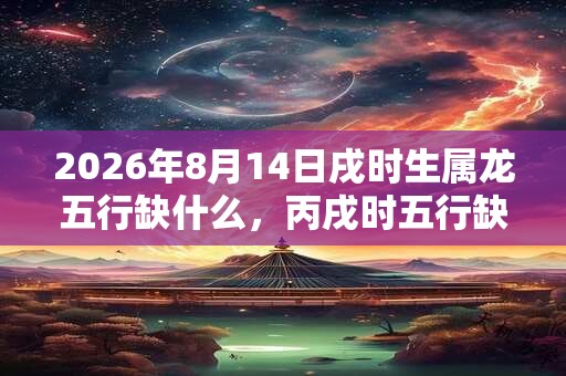 2026年8月14日戌时生属龙五行缺什么，丙戌时五行缺什么
