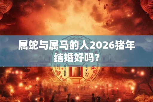 属蛇与属马的人2026猪年结婚好吗? 属蛇与属马的人2026猪年结婚好吗?