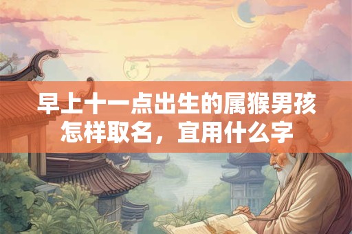 早上十一点出生的属猴男孩怎样取名,宜用什么字 早上十一点出生的属猴男孩怎样取名,宜用什么字