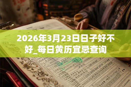 2026年3月23日日子好不好_每日黄历宜忌查询
