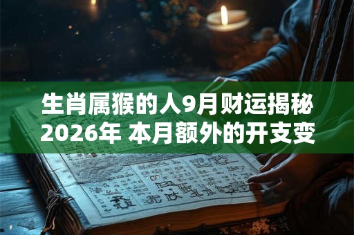 生肖属猴的人9月财运揭秘2026年 本月额外的开支变多