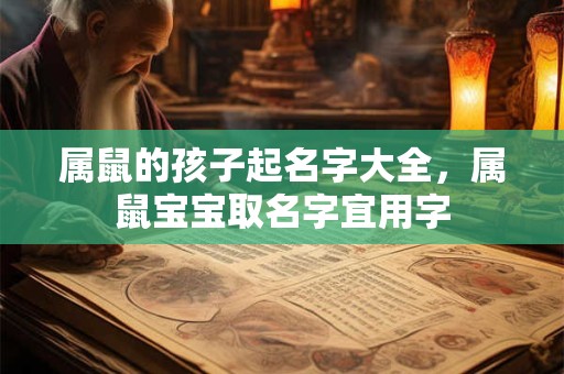 属鼠的孩子起名字大全，属鼠宝宝取名字宜用字