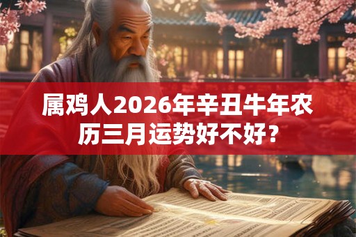 属鸡人2026年辛丑牛年农历三月运势好不好？