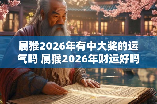 属猴2026年有中大奖的运气吗 属猴2026年财运好吗