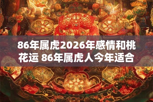 86年属虎2026年感情和桃花运 86年属虎人今年适合结婚吗