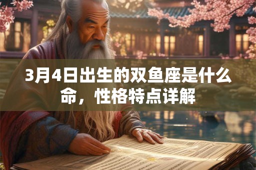 3月4日出生的双鱼座是什么命，性格特点详解