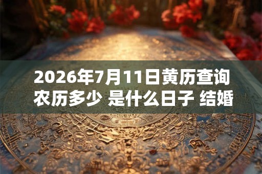 2026年7月11日黄历查询 农历多少 是什么日子 结婚吉时