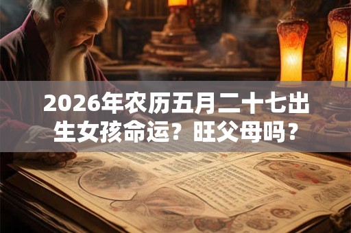2026年农历五月二十七出生女孩命运？旺父母吗？