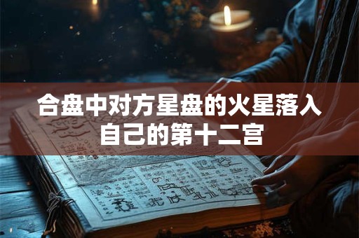 合盘中对方星盘的火星落入自己的第十二宫