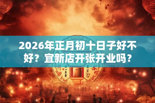 2026年正月初十日子好不好?宜新店开张开业吗? 2026年正月初十日子好不好?宜新店开张开业吗?