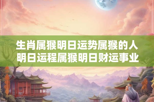 生肖属猴明日运势属猴的人明日运程属猴明日财运事业运爱情运
