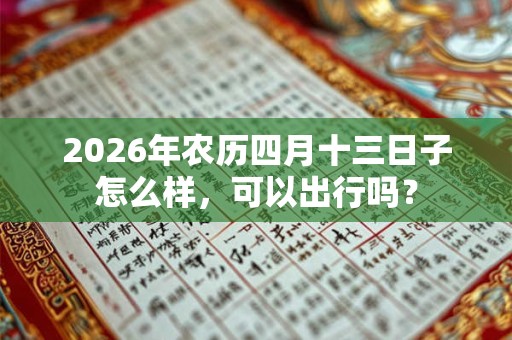 2026年农历四月十三日子怎么样，可以出行吗？