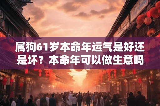 属狗61岁本命年运气是好还是坏？本命年可以做生意吗？