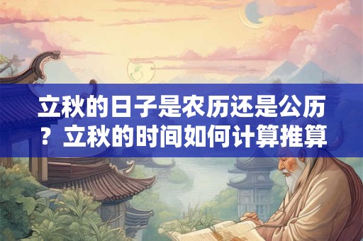 立秋的日子是农历还是公历?立秋的时间如何计算推算? 立秋的日子是农历还是公历?立秋的时间如何计算推算?