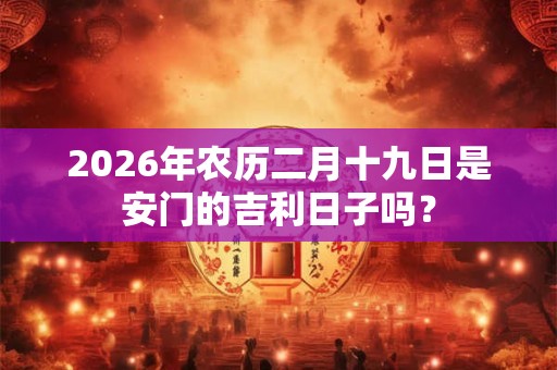 2026年农历二月十九日是安门的吉利日子吗？