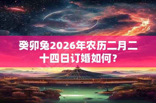 癸卯兔2026年农历二月二十四日订婚如何？