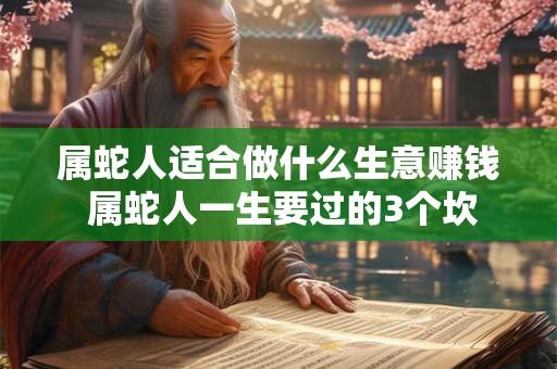 属蛇人适合做什么生意赚钱 属蛇人一生要过的3个坎